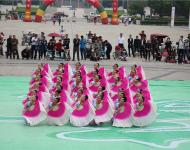 駐馬店市委常委、宣傳部部長(zhǎng)戚存杰、副市長(zhǎng)馮玉梅出席開幕式?！緢D為汝南代表1隊(duì)】