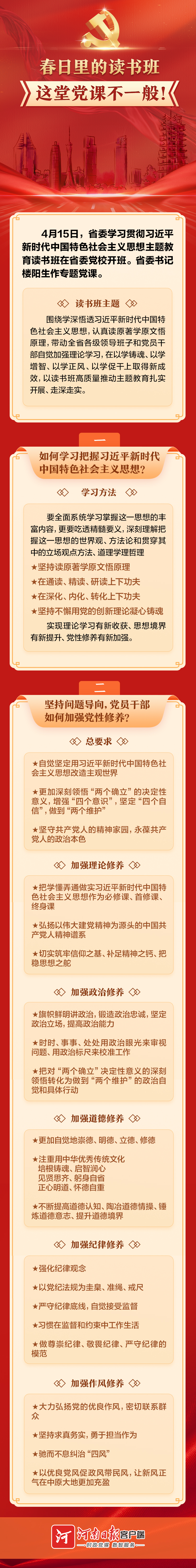 　　一圖讀懂丨春日里的讀書班，這堂黨課不一般