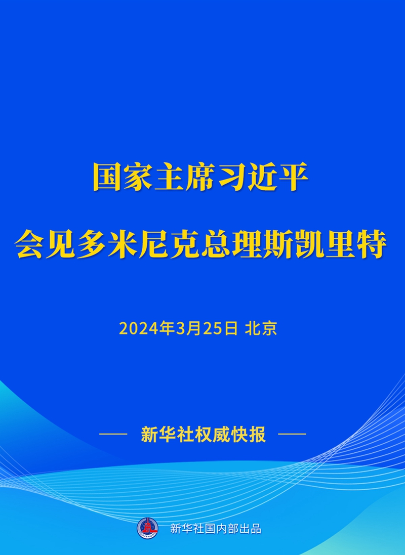 習(xí)近平會見多米尼克總理斯凱里特