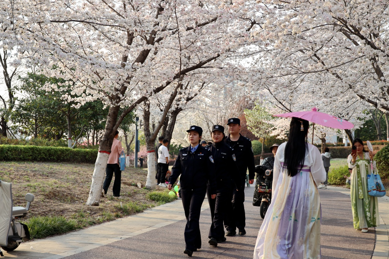 遂平：花海春行  美 “警”相隨