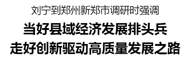 劉寧到鄭州新鄭市調(diào)研
