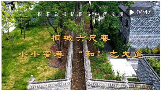 跟著總書(shū)記探尋中華文明｜桐城六尺巷：小小窄巷 “和”之大道