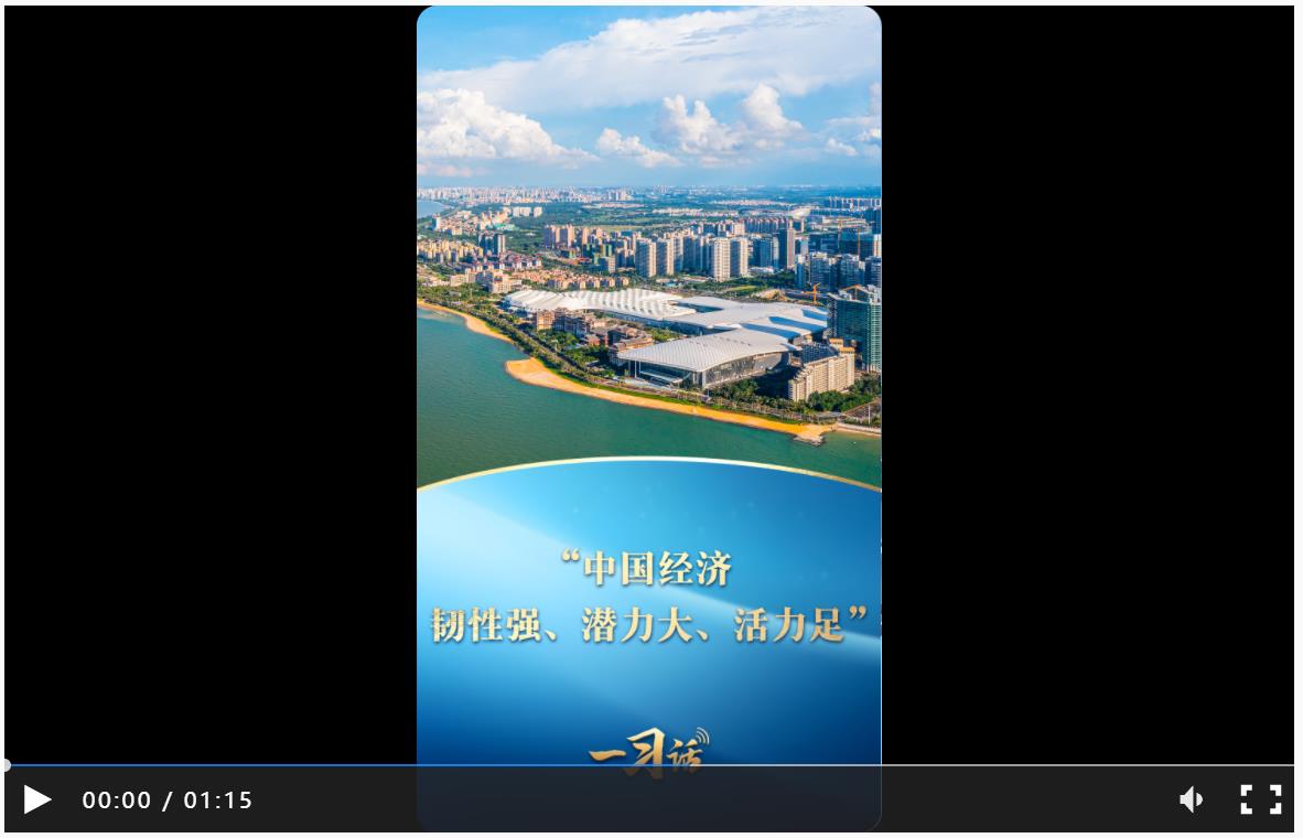 一習話丨“中國經(jīng)濟韌性強、潛力大、活力足”