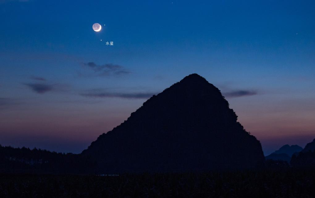 限時觀測！6月27日日落后水星伴月
