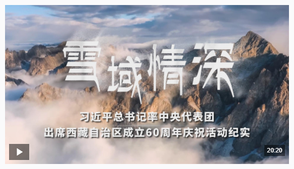 時政紀錄片丨雪域情深——習近平總書記率中央代表團出席西藏自治區(qū)成立60周年慶?；顒蛹o實