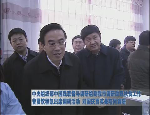 中央組織部中國(guó)殘聯(lián)督導(dǎo)調(diào)研組到我市調(diào)研助殘扶貧工作